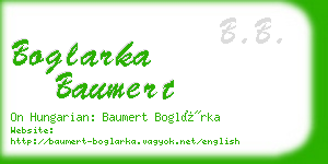 boglarka baumert business card